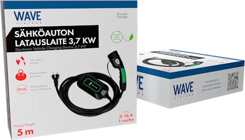 Wave EV 1-vaiheinen sähköauton latauslaite Suko - Type 2, 5 m
