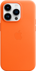 Apple iPhone 14 Pro nahkakuori MagSafella Oranssi