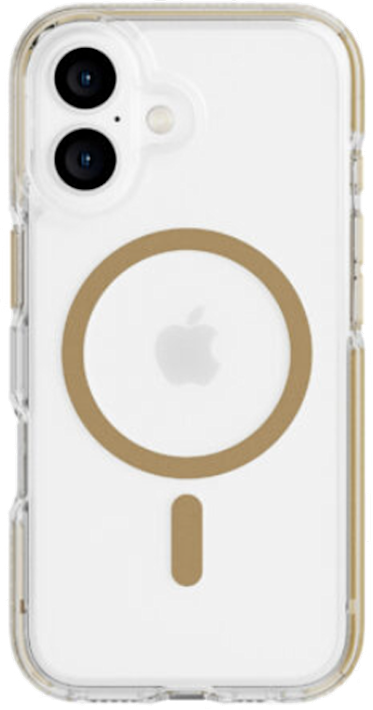 Tech21 Evo Crystal MagSafe iPhone 16 -suojakuori Kulta