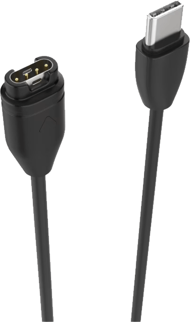 FIXED USB-C -latauskaapeli Garmin-kelloille Musta