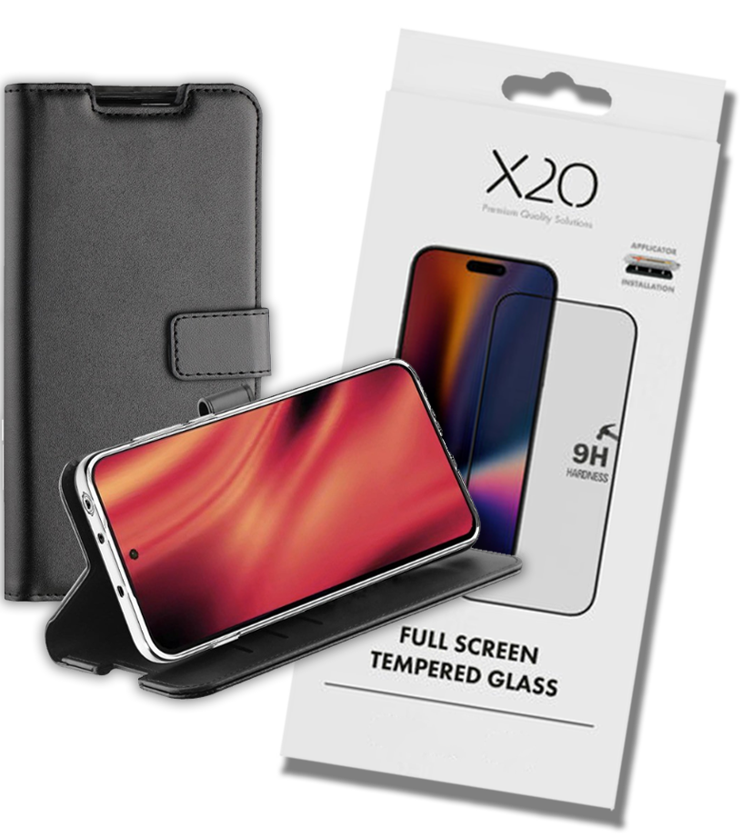 X2O Tarvikepaketti iPhone 17 -lompakkokotelo+panssarilasi