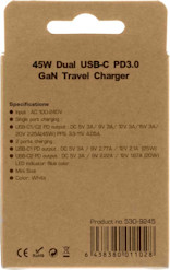 Insmat GaN 2x USB-C 45W -virtalähde