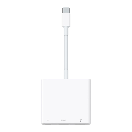 Apple USB-C-Digital AV Multiport -sovitin valkoinen