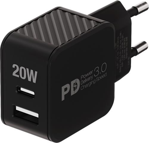 Vivanco Nopea USB-C PD + USB-A 20 W Kotilaturi