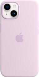 Apple iPhone 14 -silikonikuori MagSafe Liila