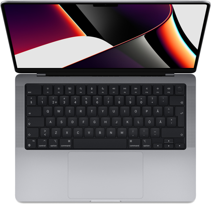 Apple MacBook Pro 14 (2021) M1 Max 10-coreCPU/32-coreGPU/64GB/2TB/tähtiharmaa