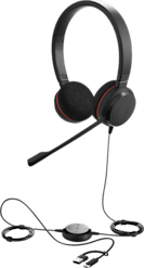 Jabra Evolve 20 Stereo UC USB-C/USB-A -langalliset kuulokkeet