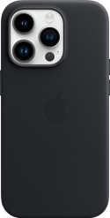 Apple iPhone 14 Pro nahkakuori MagSafella Keskiyö
