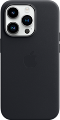 Apple iPhone 14 Pro nahkakuori MagSafella Keskiyö
