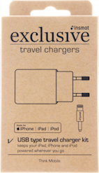 Apple Lightning MFI verkkolaturi 2,4A Insmat