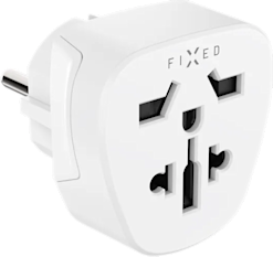 FIXED Matka-adaperi Schuko EU/Maailma valkoinen