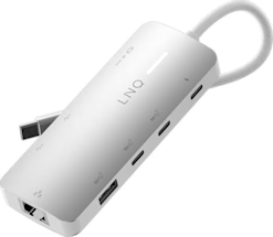 LINQ 8 in 1 8K PRO 140W USB-C Multiport Hub -adapteri
