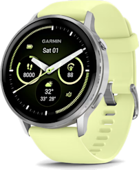 Garmin Venu 4 -GPS-älykello 45 mm Hopea/Lemon ranneke