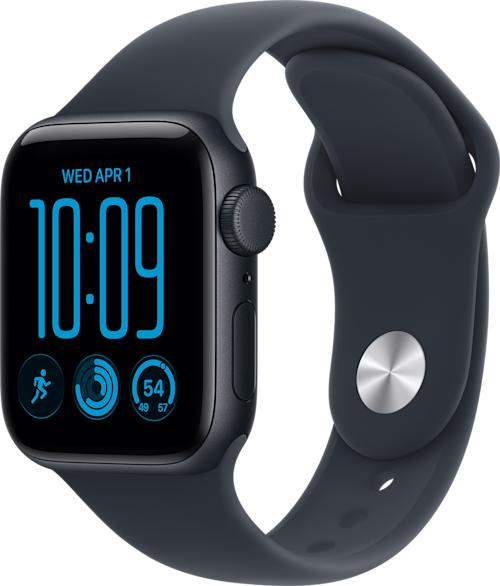 Apple Watch SE 3 GPS 40 mm keskiyönsininen alumiinikuori ja musteensininen urheiluranneke - S/M
