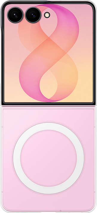 Samsung Galaxy Flip8 Clear Magnet -Qi2 suojakuori Kirkas