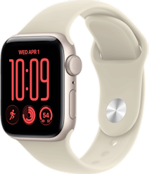 Apple Watch SE 3 GPS 40mm tähtivalkea alumiinikuori/hiekka urheiluranneke