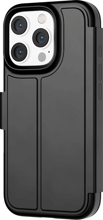 Tech21 Evo Lite iPhone 16 Pro -lompakkokotelo Musta