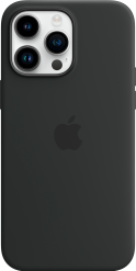 Apple iPhone 14 Pro Max -silikonikuori MagSafe Keskiyö