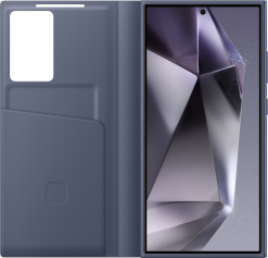 Samsung Galaxy S24 Ultra Smart View Wallet Case -suojakotelo Violetti
