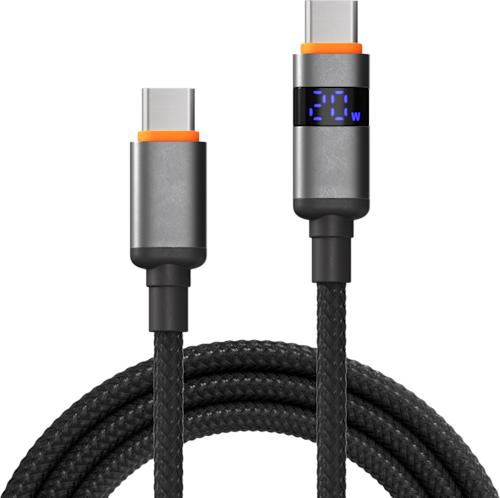 X2O Longlife 100W PD USB-C to USB-C 1,5 m kaapeli LED-näytöllä