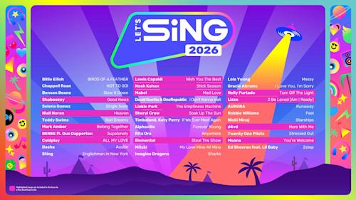 Nintendo Peli Lets Sing 2026 + 2 mikrofonia