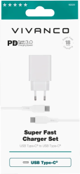 Vivanco USB-C 18W -pikalaturi+kaapeli