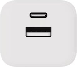 X2O 20W PD GaN USB-C + USB-A -laturi valkoinen