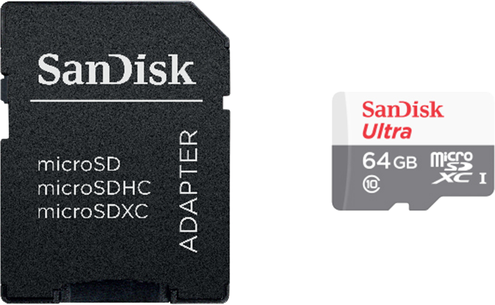 SanDisk Ultra microSDHC UHS-1 -muistikortti + adapteri