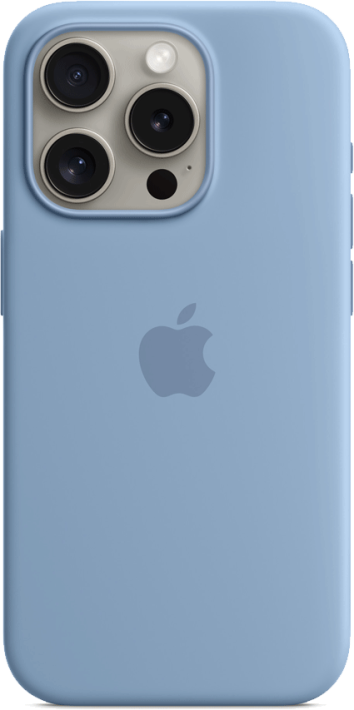 Apple iPhone 15 Pro -silikonikuori MagSafe Talvensininen