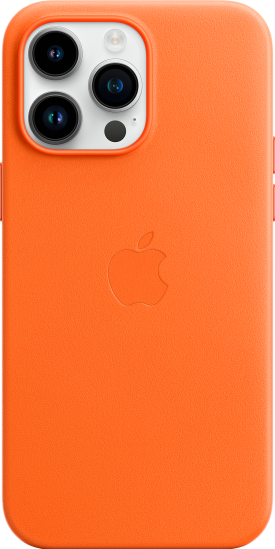 Apple iPhone 14 Pro Max nahkakuori MagSafella Oranssi
