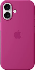 Apple iPhone 16 -silikonikuori MagSafe Fuksia