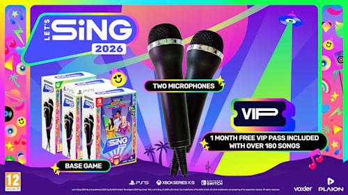 Nintendo Peli Lets Sing 2026 + 2 mikrofonia