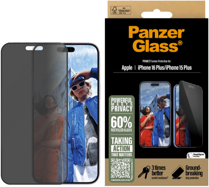 PanzerGlass Apple iPhone 16 Plus -näytön tietoturvasuoja