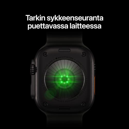 Apple Watch Ultra 4 GPS + Cellular 49 mm luonnonvaalea titaanikuori ja kuultoharmaa Ocean-ranneke