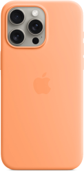Apple iPhone 15 Pro Max -silikonikuori MagSafe Sorbetinoranssi