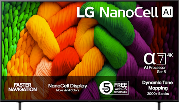 LG 65 tuumainen NanoCell AI NANO8E 4K TV (2025)