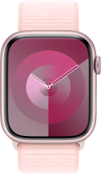 Apple Watch Series 9 GPS 45 mm pinkki alumiinikuori/pinkki Sport Loop -ranneke