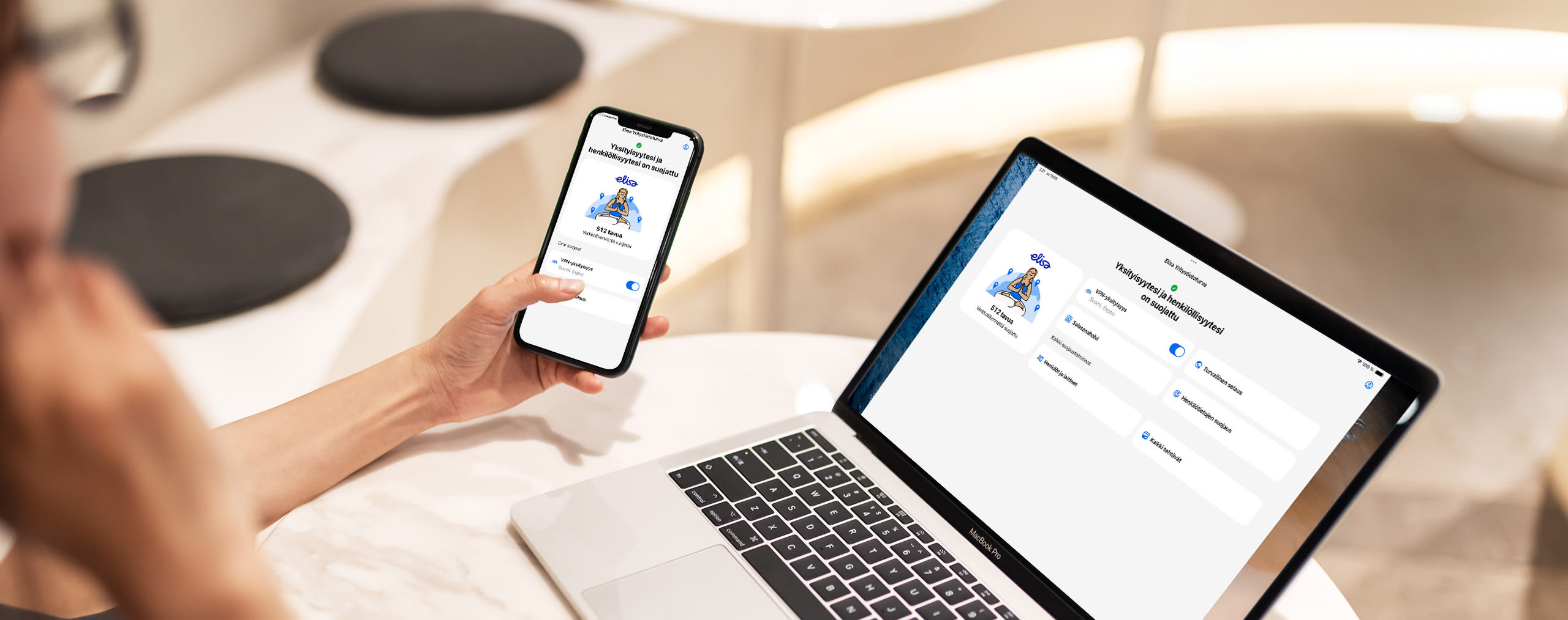 Elisa Yritystietoturva pohjautuu F-Securen Total-palveluun ja se suojaa kaikki laitteesi verkon viruksilta