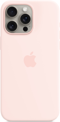 Apple iPhone 15 Pro Max -silikonikuori MagSafe Vaaleanpunainen