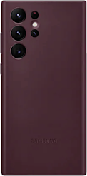 Samsung Galaxy S22 Ultra -suojakuori Leather Cover Burgundy