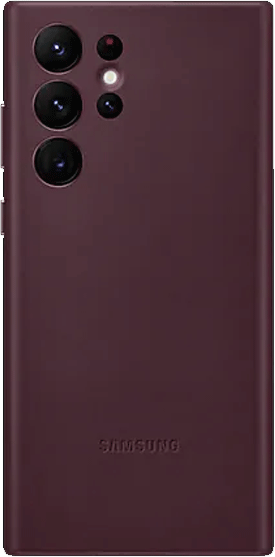 Samsung Galaxy S22 Ultra -suojakuori Leather Cover Burgundy