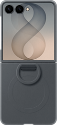 Samsung Galaxy Flip8 Silicone Ring Magnet -Qi2 suojakuori Grafiitti