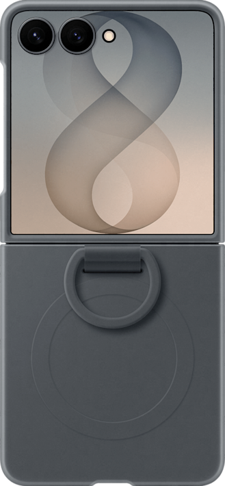 Samsung Galaxy Flip8 Silicone Ring Magnet -Qi2 suojakuori Grafiitti