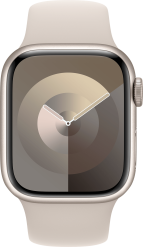 Apple Watch Series 9 GPS 41 mm tähtivalkea alumiinik./tähtivalk. urheiluranneke