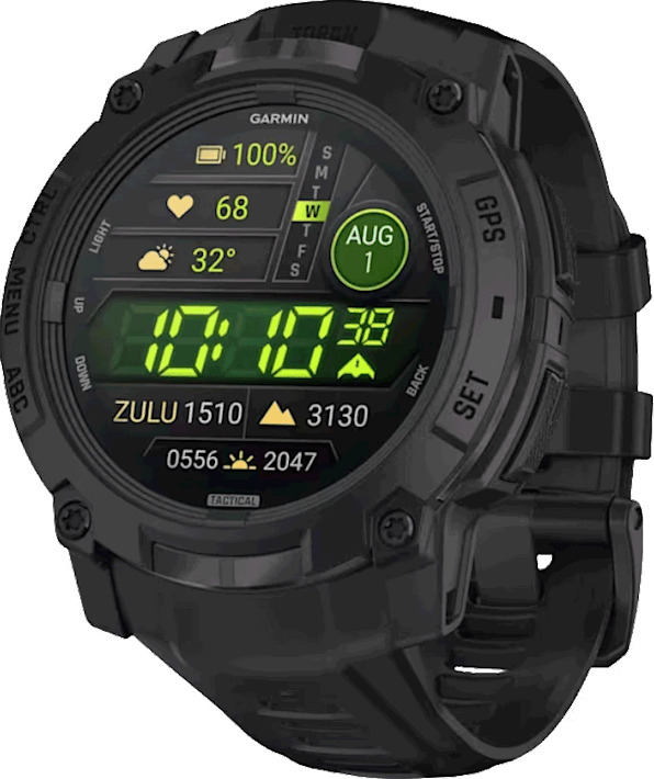 Garmin Instinct 3 -GPS-älykello 50mm AMOLED Tactical Edition Musta