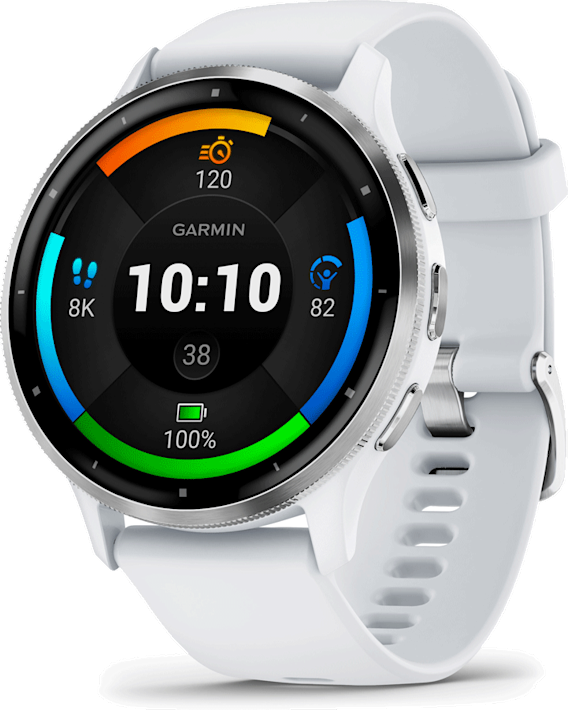 Garmin Venu 3 45 mm -GPS-älykello hopea