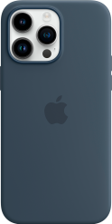 Apple iPhone 14 Pro Max -silikonikuori MagSafe Myrskynsininen