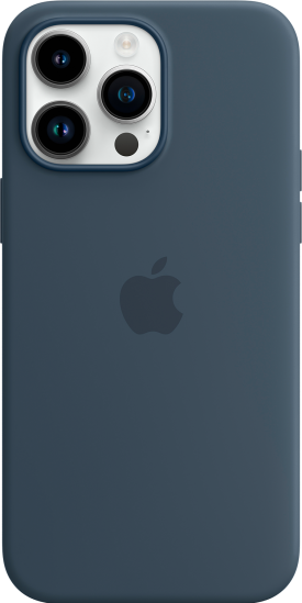 Apple iPhone 14 Pro Max -silikonikuori MagSafe Myrskynsininen