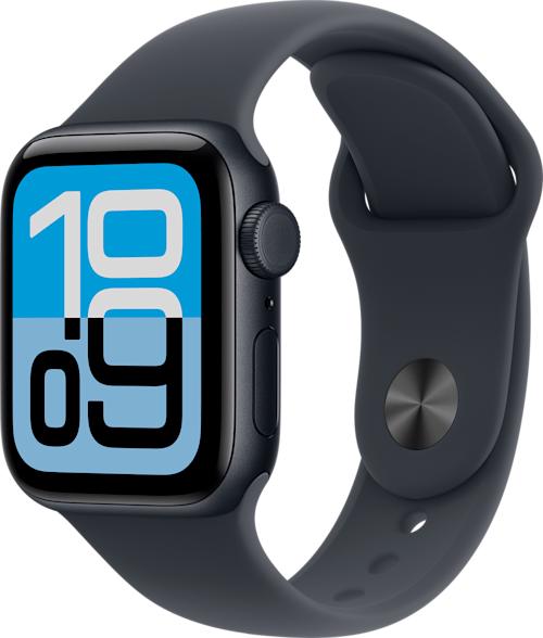 Apple Watch SE 3 GPS + Cellular 40 mm keskiyö alumiinikuori ja keskiyö urheiluranneke