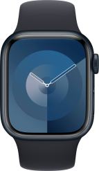 Apple Watch Series 9 GPS 41 mm keskiyö alumiinikuori/keskiyö urheiluranneke